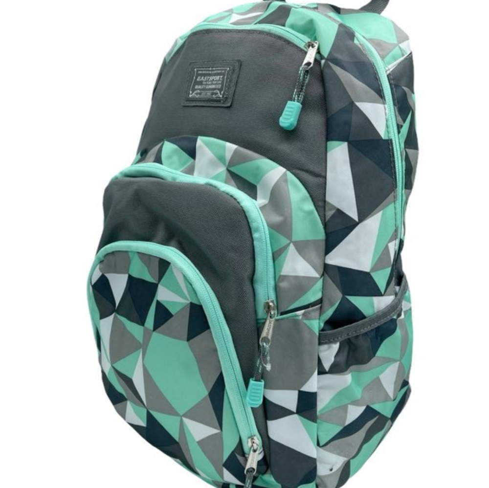 Brand NEW! EastSport Mint/Grey Multipocket Backpack For Everyday Use/School
